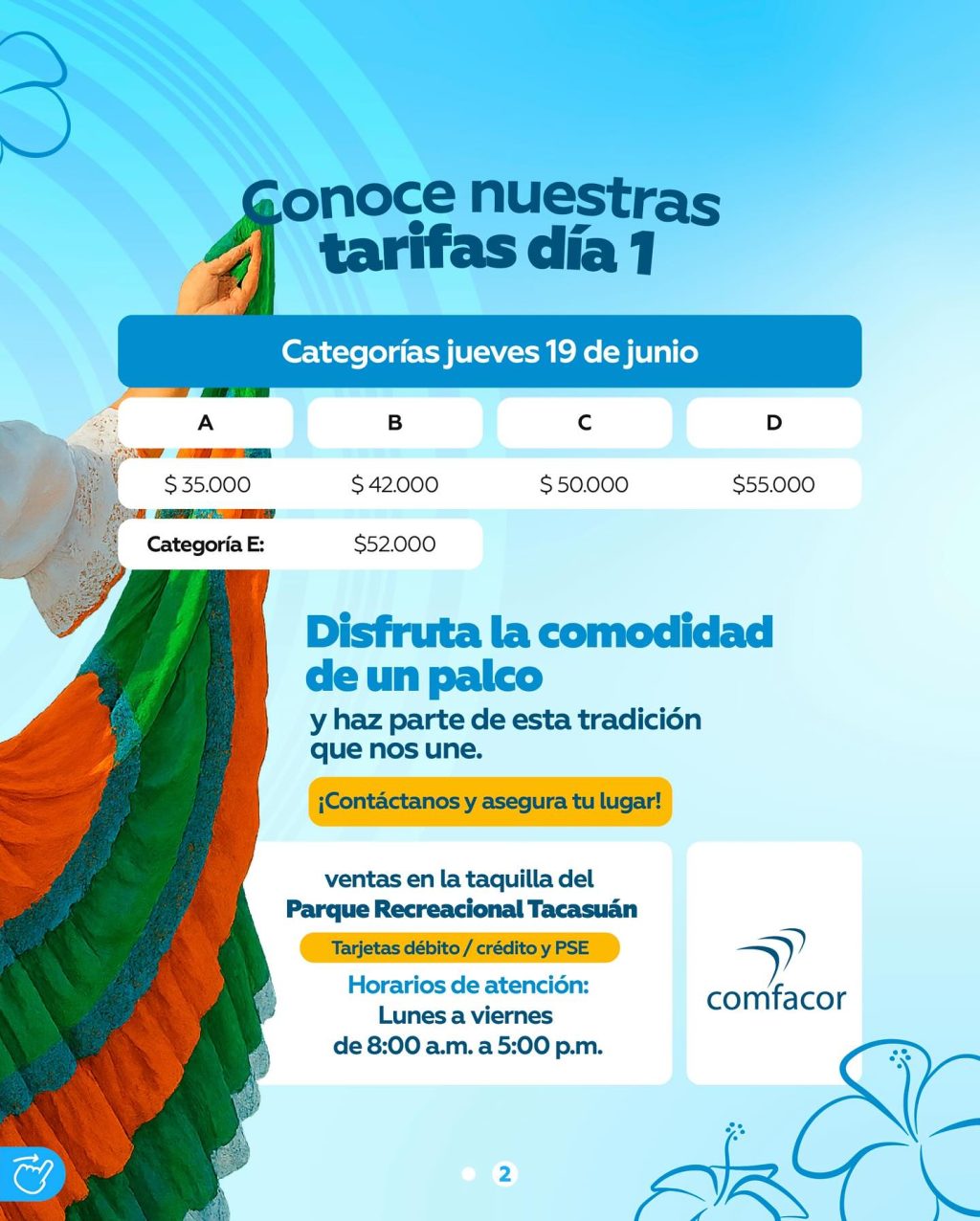 Instagram post from comfacoroficial. This post is in position 1.