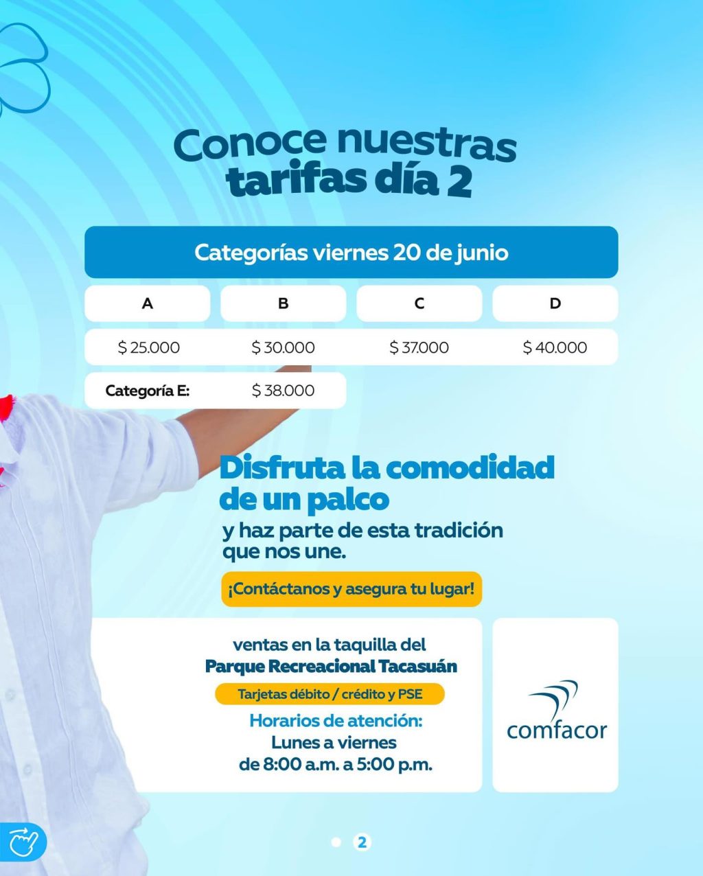 Instagram post from comfacoroficial. This post is in position 1.